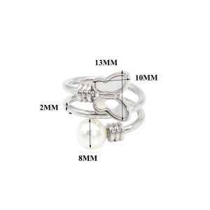 Anello Farfalla 'Perla Splendente' - Eleganza e Stile Unico