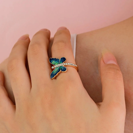 Anello Farfalla 'Ali Oceaniche' – Gioiello Elegante e Unico