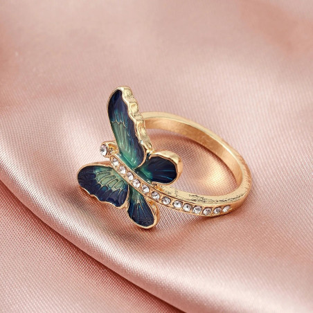 Anello Farfalla 'Ali Oceaniche' – Gioiello Elegante e Unico