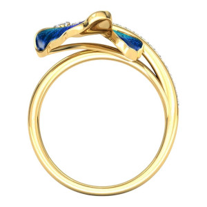 Anello Farfalla 'Ali Oceaniche' – Gioiello Elegante e Unico