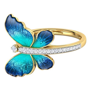 Anello Farfalla 'Ali Oceaniche' – Gioiello Elegante e Unico