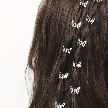 Mini Mollettine Capelli Farfalla Eteree - Dorate & Argentate