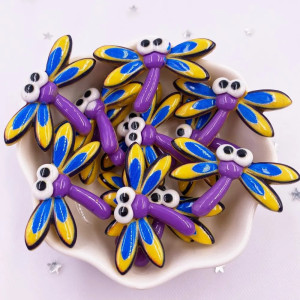 Set 10 Figurine Libellule Sorridenti in Resina per Decorazioni