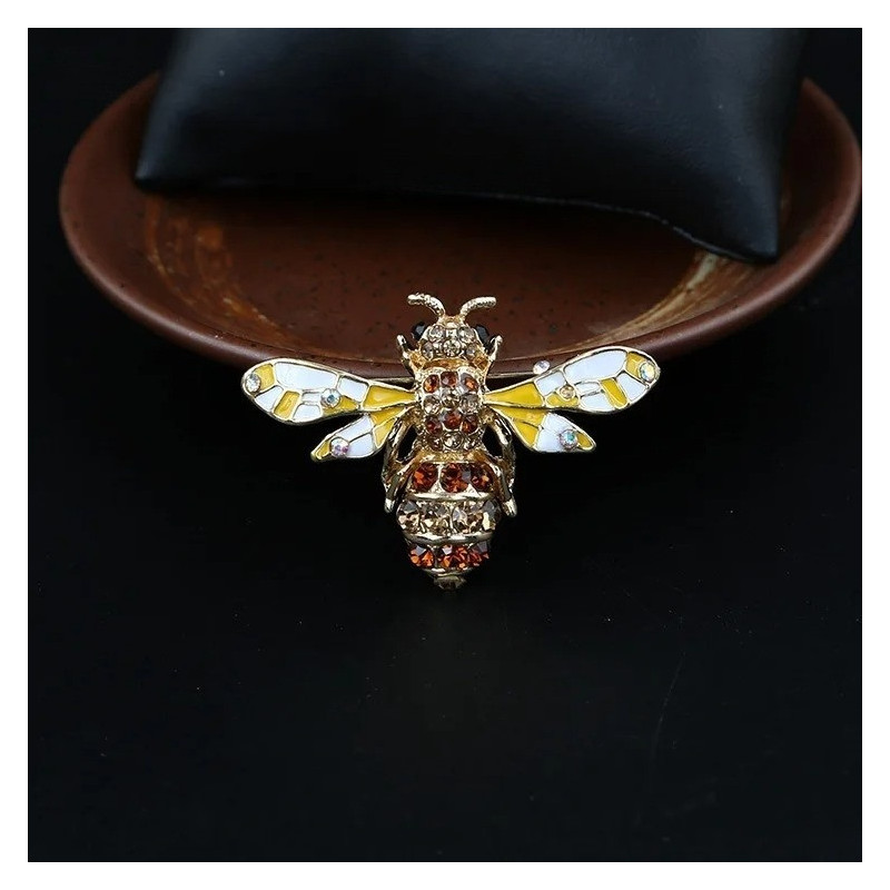 Spilla Ape Donna con Strass Color Oro | Gioiello Originale