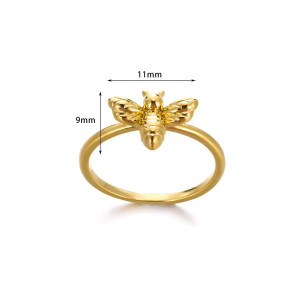 Anello Piccola Ape - Acciaio Inox Oro o Argento | Eleganza Naturale
