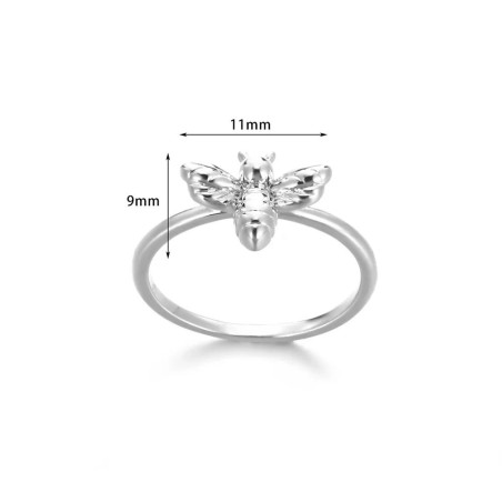 Anello Piccola Ape - Acciaio Inox Oro o Argento | Eleganza Naturale