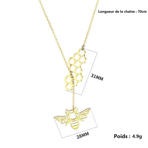 Collana Donna Alveare con Ciondolo Ape | Idea Regalo Unica