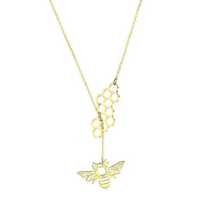 Collana Donna Alveare con Ciondolo Ape | Idea Regalo Unica