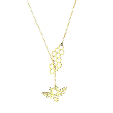 Collana Donna Alveare con Ciondolo Ape | Idea Regalo Unica