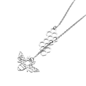 Collana Donna Alveare con Ciondolo Ape | Idea Regalo Unica