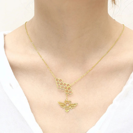 Collana Donna Alveare con Ciondolo Ape | Idea Regalo Unica
