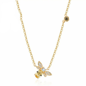 Collana Ape 'Bottinatrice Scintillante' - Gioiello in Argento