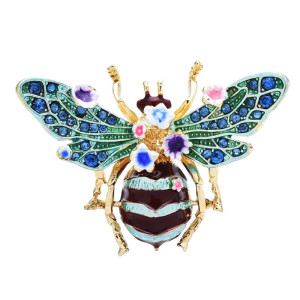 Spilla Ape Blu in Fiore | Gioielli Donna | 1001ABEILLES