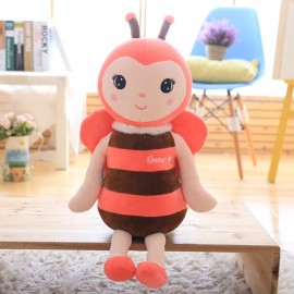 Douce Peluche poupée abeille couleur de couleur rose