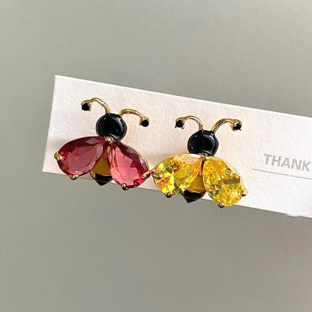 Spilla Ape "Crystal Bee" | Gioiello Originale Dorato & Argentato