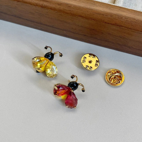 Spilla Ape "Crystal Bee" | Gioiello Originale Dorato & Argentato