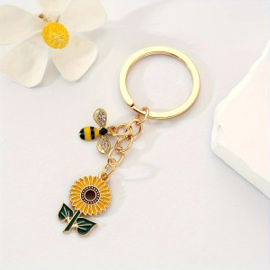 Portachiavi Ape Carina con Girasole | Idea Regalo Donna