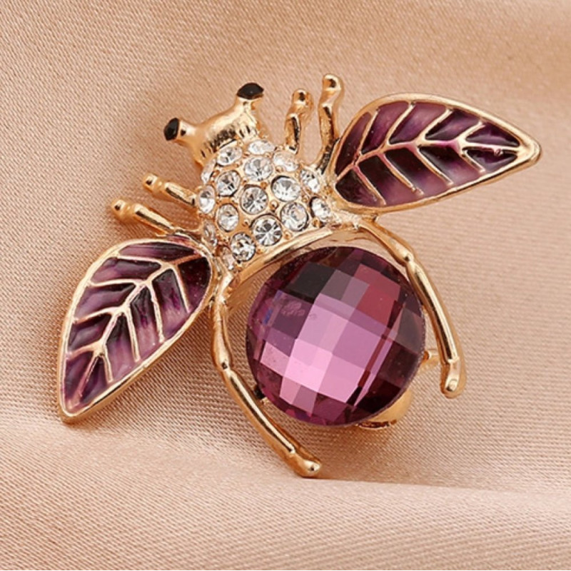 Spilla Ape Regina Ametista – Gioiello Elegante e Originale