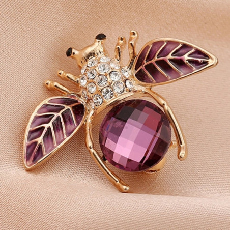 Spilla Ape Regina Ametista – Gioiello Elegante e Originale