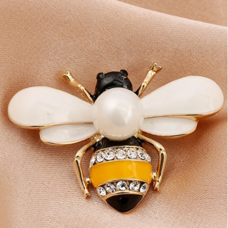 Spilla Ape Reale con Perla | Gioiello Elegante per Donna