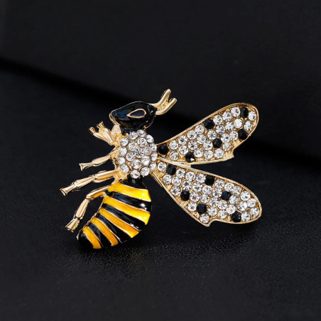 Spilla Ape Dorata con Strass | Gioiello Donna Originale