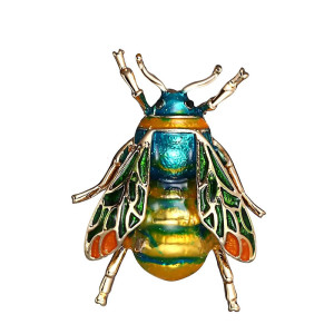 Spilla Ape Smeraldo Incantato - Gioiello Elegante e Colorato