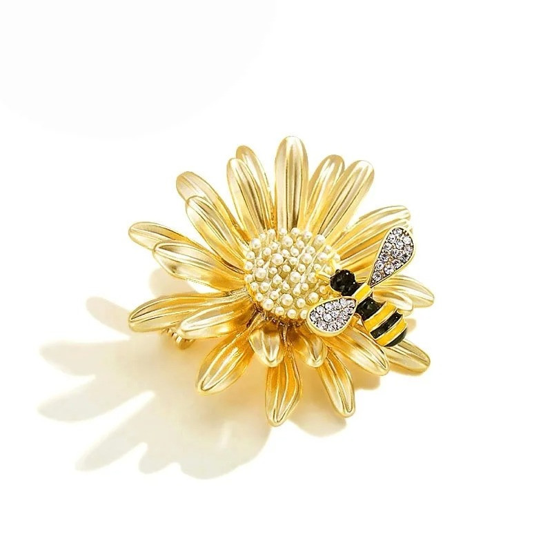 Spilla Ape Fiore di Cristallo | Gioiello Elegante per Donna
