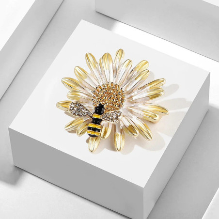Spilla Ape Margherita Dorata | Gioiello Unico Idea Regalo Donna