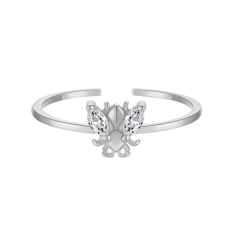 Anello Ape Regina Scintillante | Argento 925 - Oro e Argento