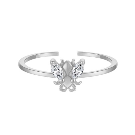 Anello Ape Regina Scintillante | Argento 925 - Oro e Argento