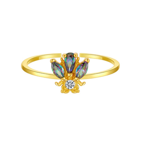 Anello Ape Miraggio Scintillante - Argento 925, Oro e Argento