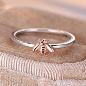 Anello Ape 'Bottinatrice d'Argento Rosato' - Argento Sterling