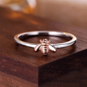 Anello Ape 'Bottinatrice d'Argento Rosato' - Argento Sterling