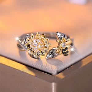 Anello Ape 'Bottinatrice del Sole' - Zirconia Cubica