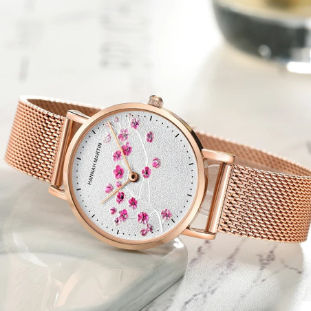 Orologio Floreale 'Fiori di Ciliegio' | Eleganza e Primavera