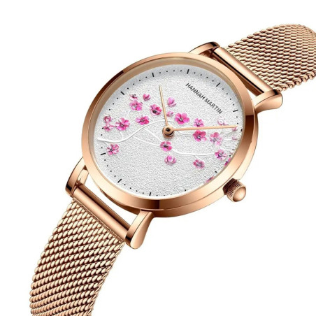 Orologio Floreale 'Fiori di Ciliegio' | Eleganza e Primavera