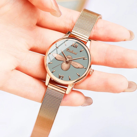Orologio Ape Armonia Verde - Eleganza Ispirata alla Natura