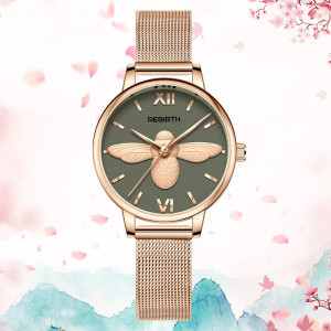 Orologio Ape 'Smeraldo Dorato' - Eleganza Ispirata alla Natura
