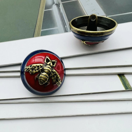 Bottoni Ape "Splendore Imperiale" - Set da 6 - Metallo e Smalto