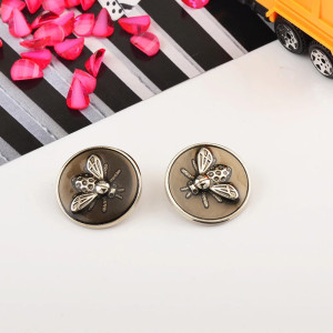 Bottoni Ape Dorata Eleganza Nera | Set da 6 | Idea Regalo
