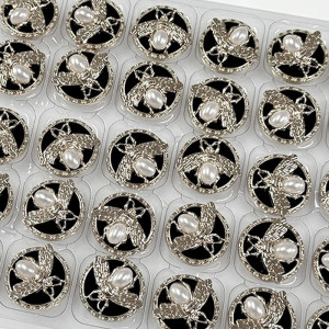 Set 6 Bottoni Ape "Splendore Perlato" | 3 Misure | Idea Regalo