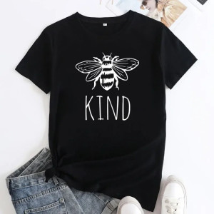 T-Shirt Donna Ape "BEE Kind" | Maglietta in Cotone Originale