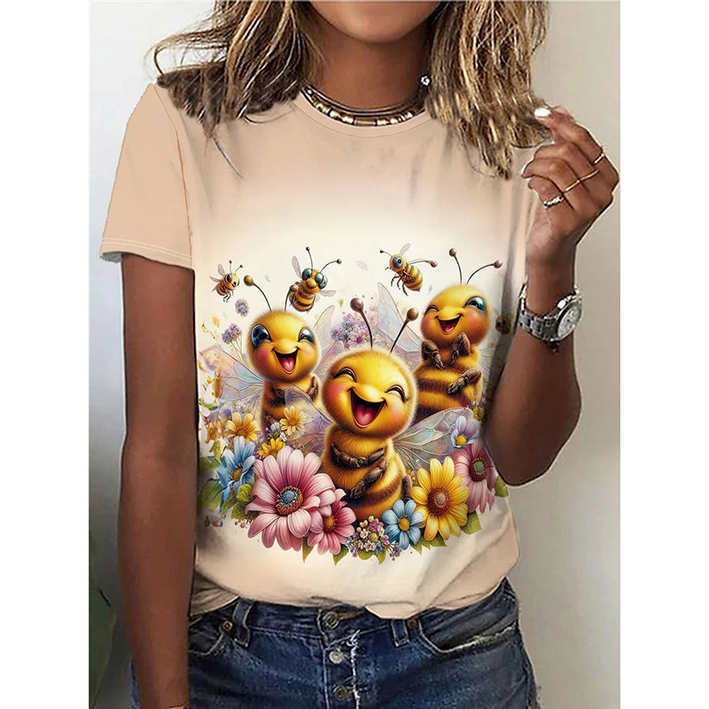 T-shirt Ape "Duo Miele e Fiori" – Stile e Comfort Naturale