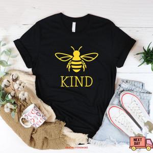 Maglietta Ape "Bee Kind" - 100% Cotone | Moda Sostenibile