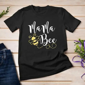 Maglietta Donna 'Mama Bee' - Mamma Ape | Comfort & Stile Cotone