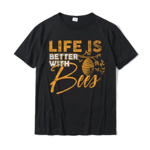 Maglietta Ape "Life is Better with Bees" in Cotone Sostenibile