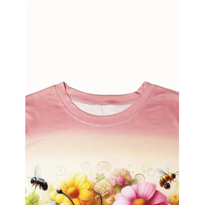 T-shirt Ape "Duo Miele e Fiori" – Stile e Comfort Naturale