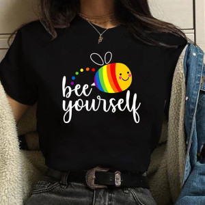 T-shirt Ape Donna "Bee Yourself" | Idea Regalo Originale