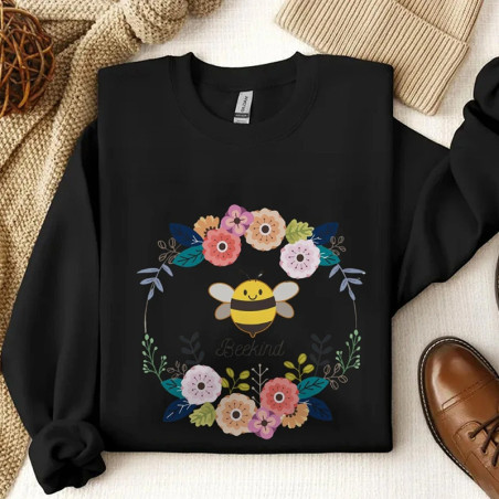 Felpa Ape Donna | Hoodie Bee Kind Romantica | Idea Regalo
