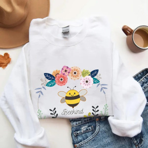 Felpa Ape Donna | Hoodie Bee Kind Romantica | Idea Regalo